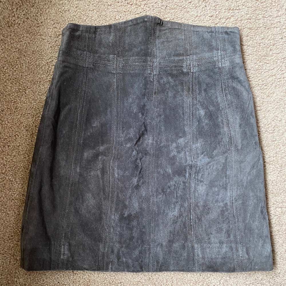Express Gray Leather Skirt